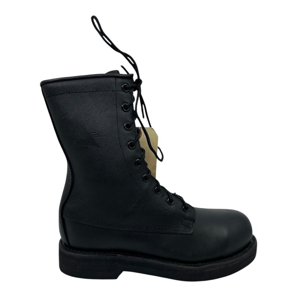 Vtg Addison Military Men Black Sz 5 Boots 581032 USA New Punk‎ Grunge Police Tag - Picture 9 of 14